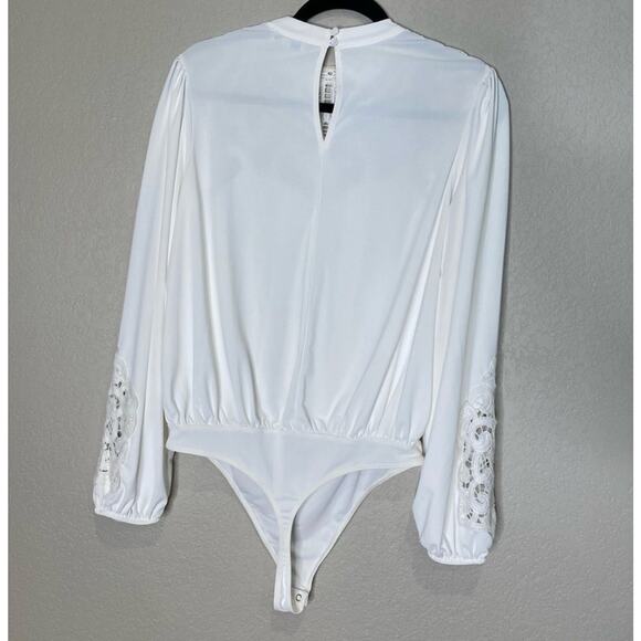 NWT WHITE LACE LARGE EXPRESS WOMENS BODYSUIT BRAND NEW (p26) - Picture 3 of 6